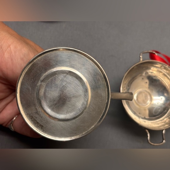 Christmas Vintage 3 Piece Silver Plated Tea Pot, Sauce Pan & Colander Ornaments - Picture 10 of 15